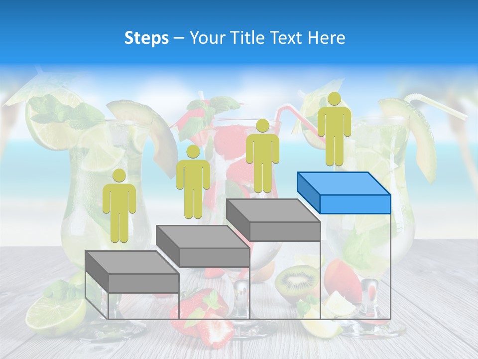 Beach Strawberry Cold PowerPoint Template