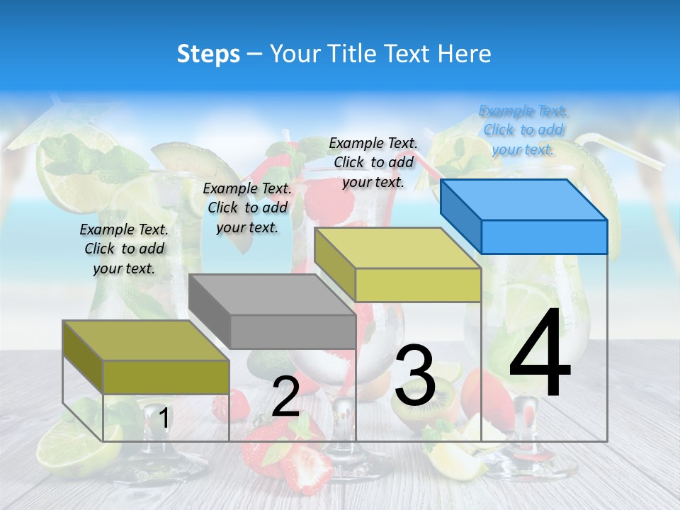 Beach Strawberry Cold PowerPoint Template