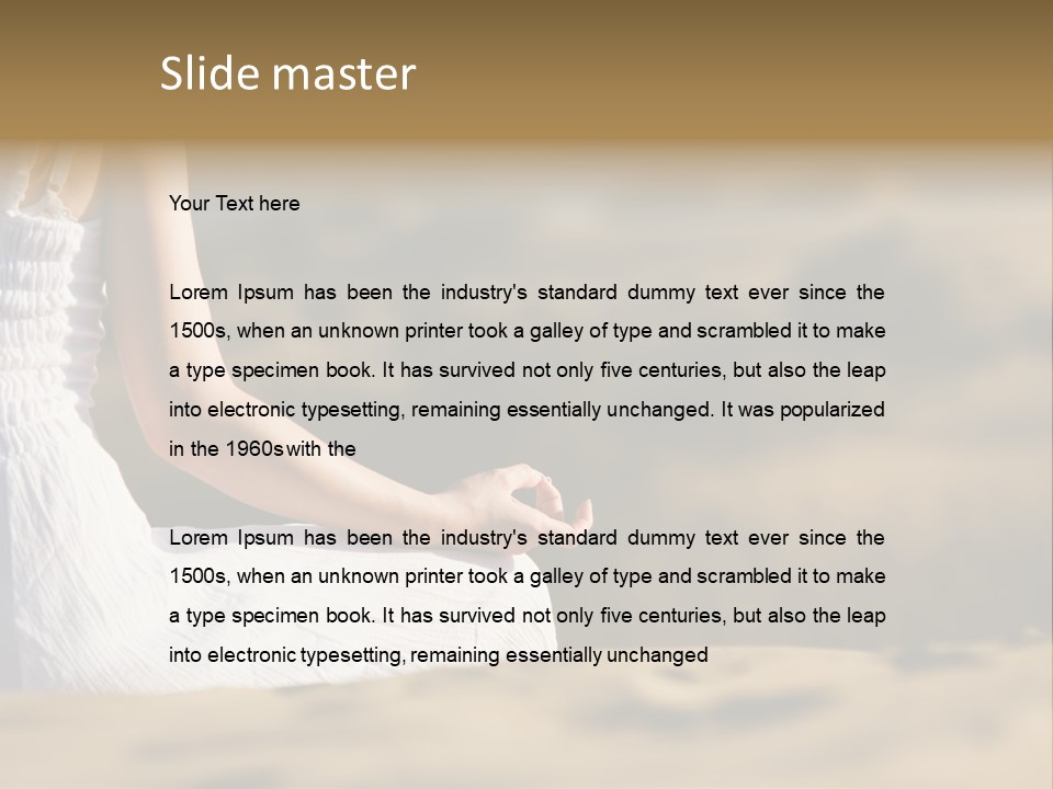 Fingers Tranquil Person PowerPoint Template