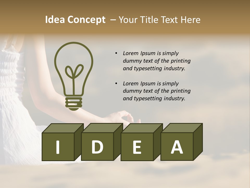 Fingers Tranquil Person PowerPoint Template