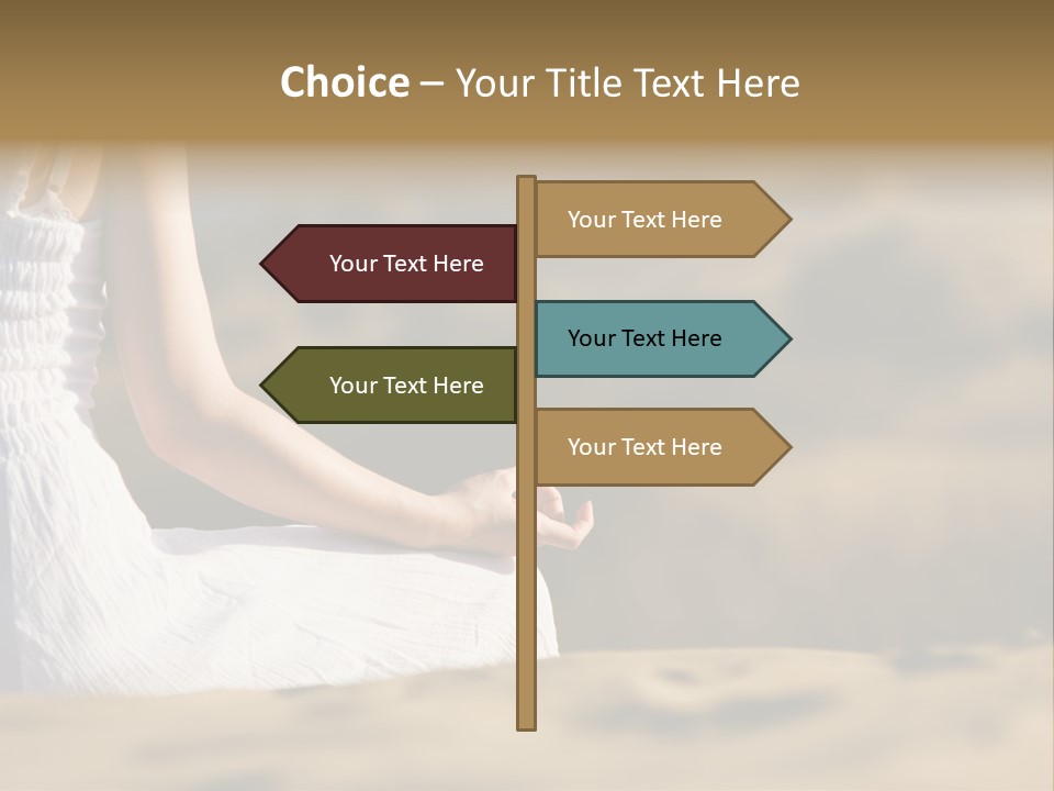 Fingers Tranquil Person PowerPoint Template