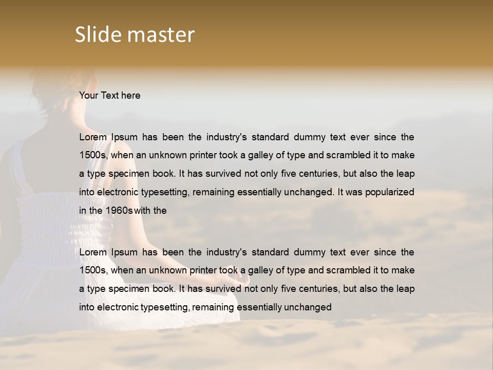 Person Outdoors Meditating PowerPoint Template