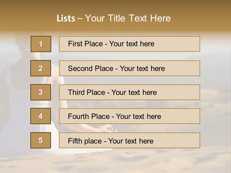 Person Outdoors Meditating PowerPoint Template