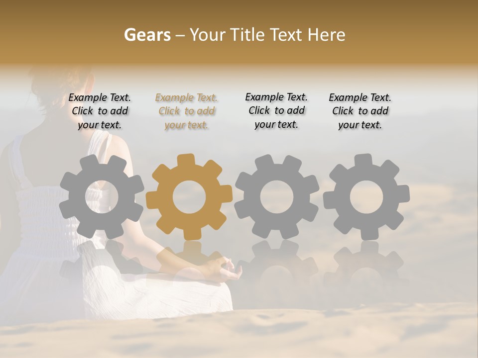 Person Outdoors Meditating PowerPoint Template