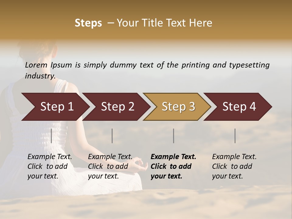 Person Outdoors Meditating PowerPoint Template