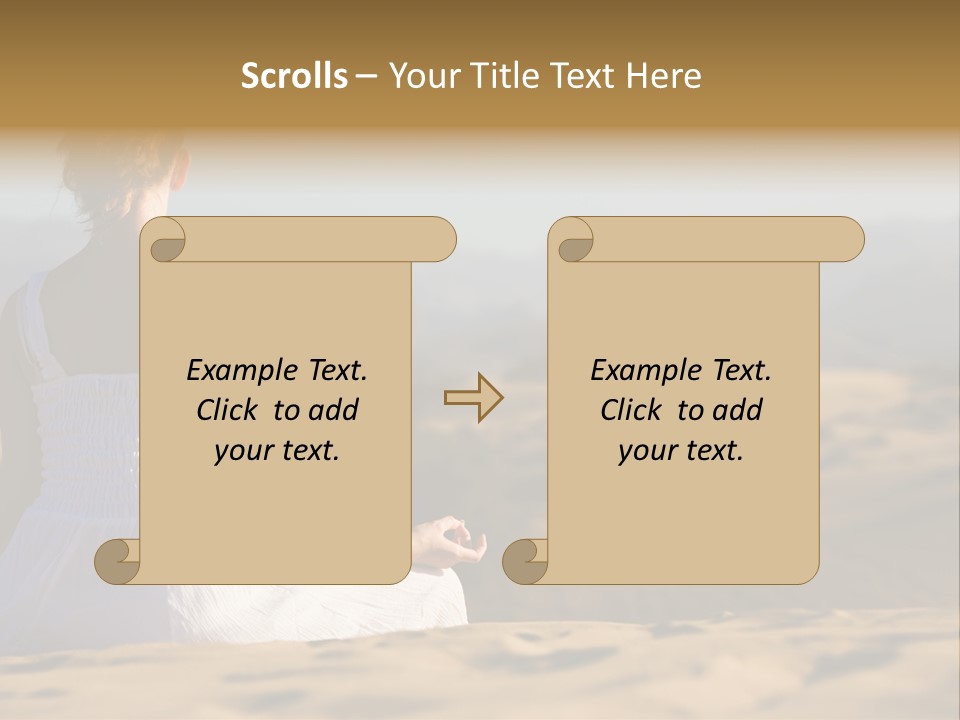 Person Outdoors Meditating PowerPoint Template