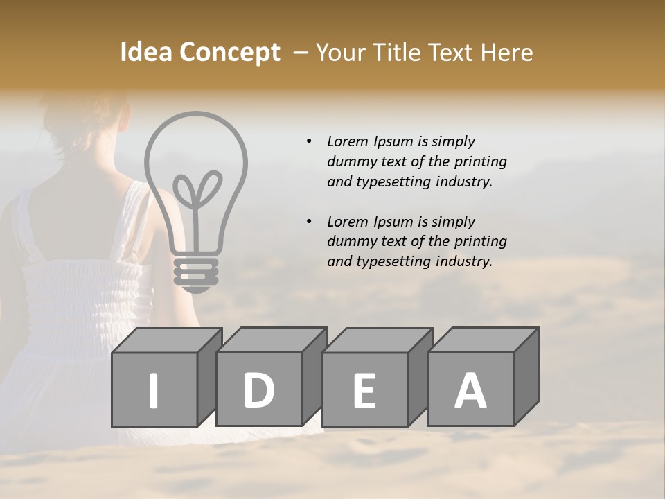 Person Outdoors Meditating PowerPoint Template