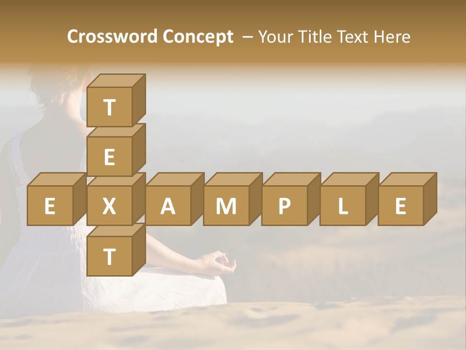 Person Outdoors Meditating PowerPoint Template