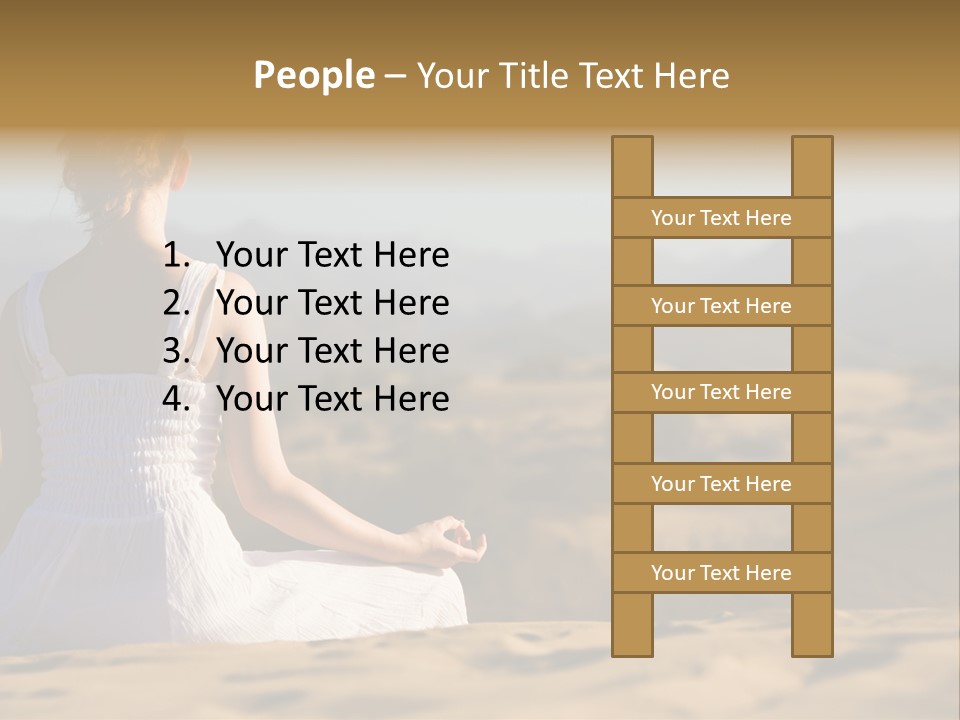 Person Outdoors Meditating PowerPoint Template