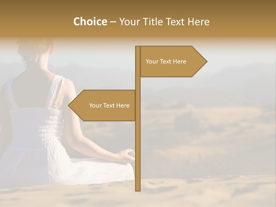 Person Outdoors Meditating PowerPoint Template