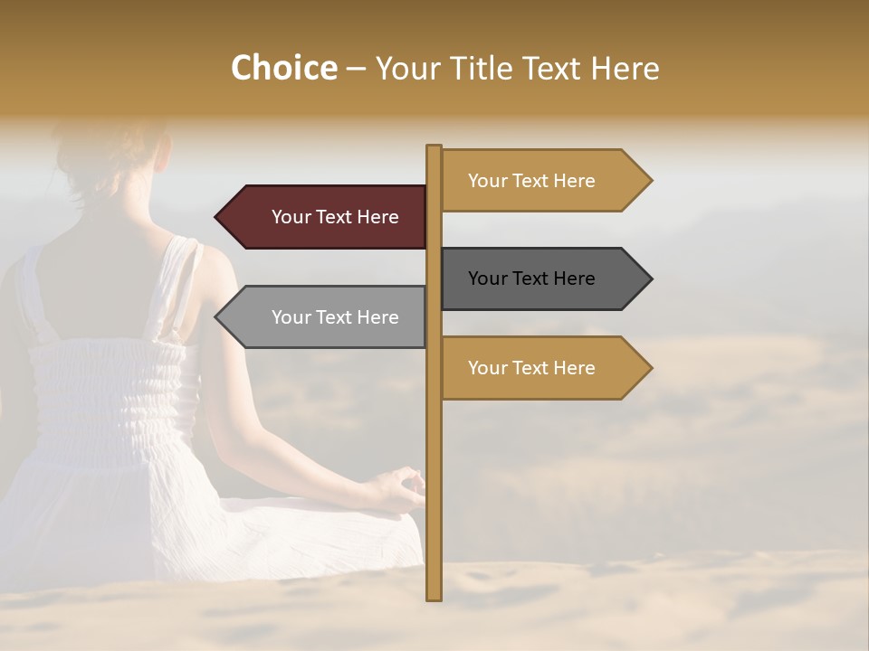 Person Outdoors Meditating PowerPoint Template