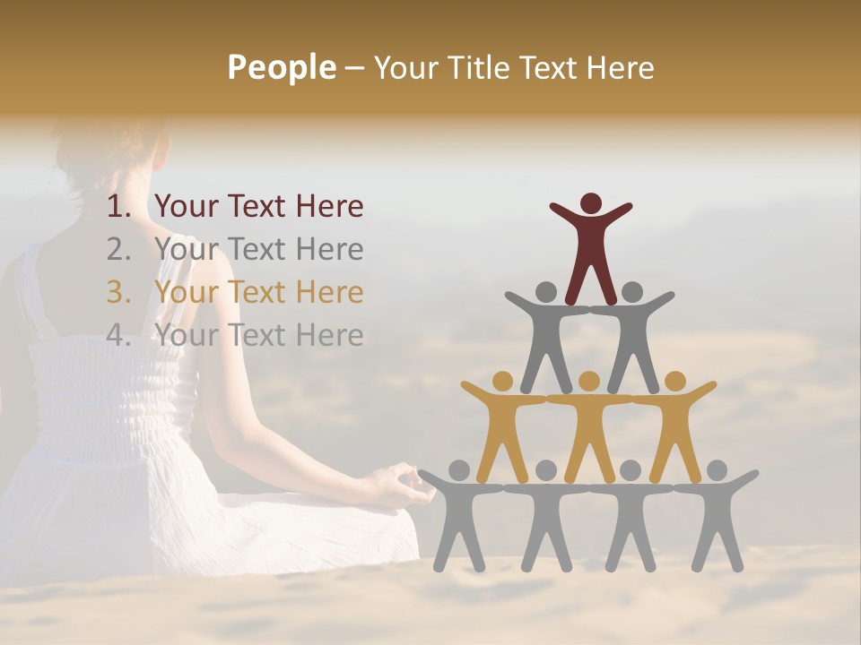 Person Outdoors Meditating PowerPoint Template