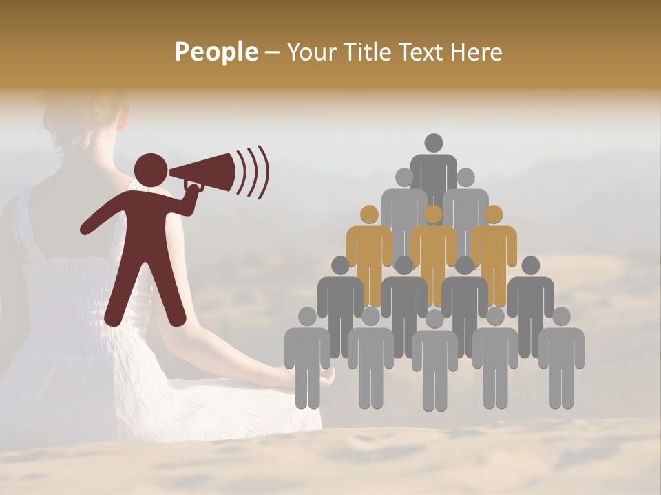 Person Outdoors Meditating PowerPoint Template