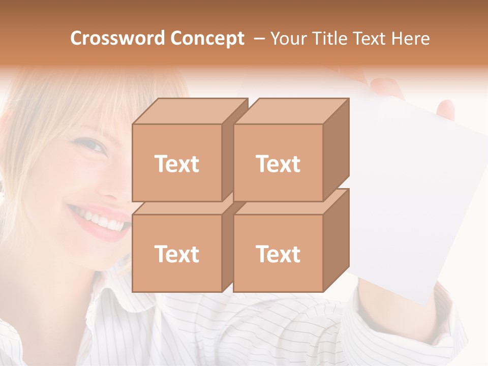 Caucasian Display Pretty PowerPoint Template