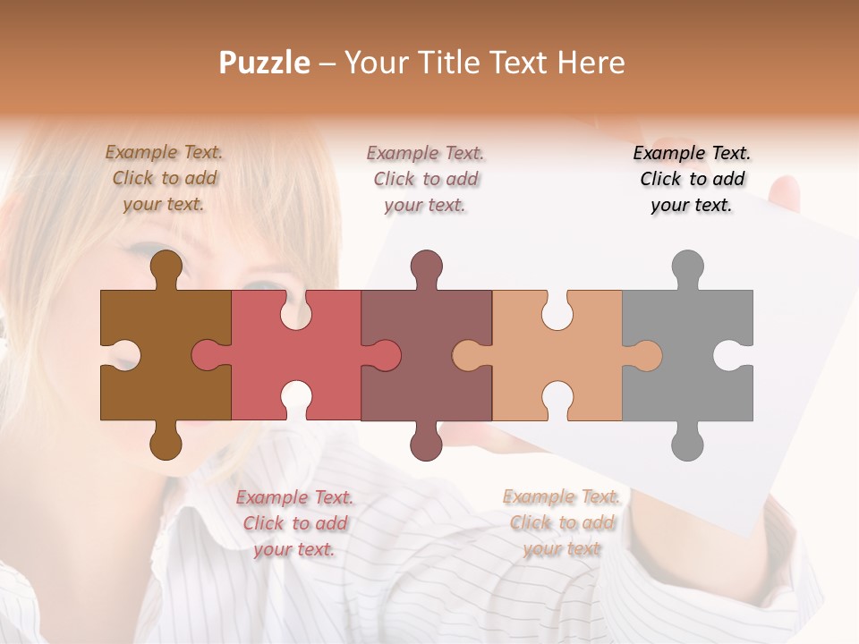 Caucasian Display Pretty PowerPoint Template