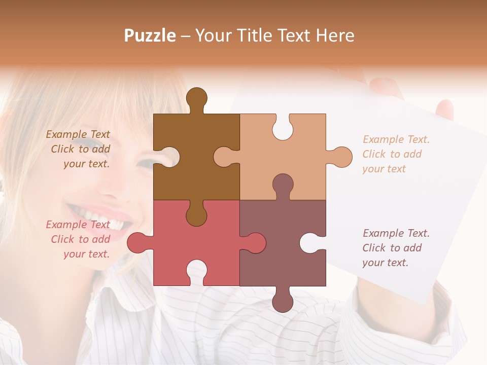 Caucasian Display Pretty PowerPoint Template