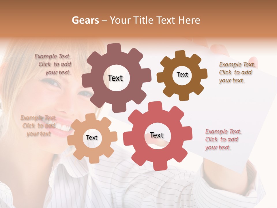 Caucasian Display Pretty PowerPoint Template