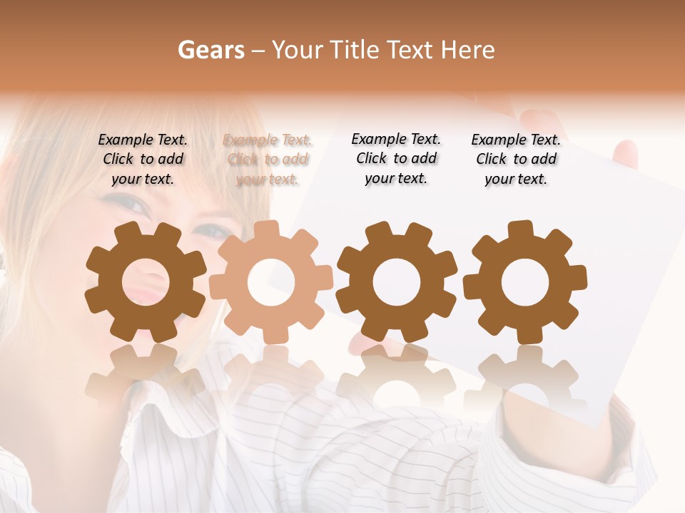 Caucasian Display Pretty PowerPoint Template