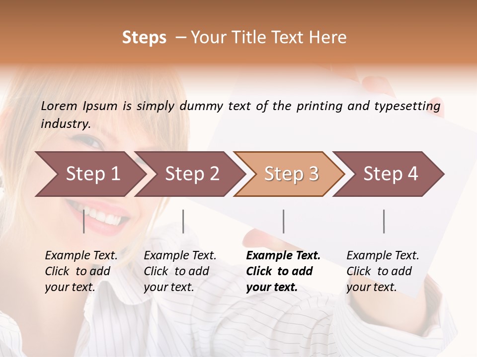 Caucasian Display Pretty PowerPoint Template