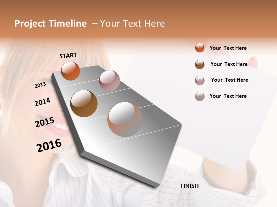 Caucasian Display Pretty PowerPoint Template