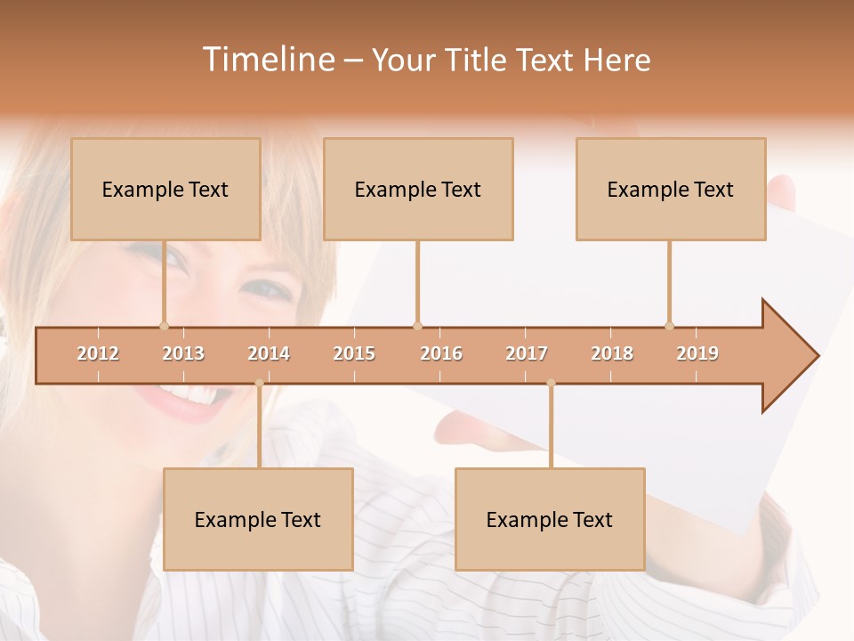 Caucasian Display Pretty PowerPoint Template