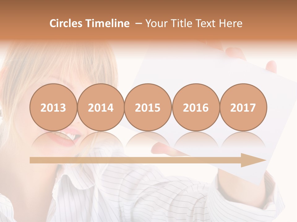 Caucasian Display Pretty PowerPoint Template