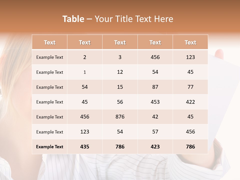 Caucasian Display Pretty PowerPoint Template