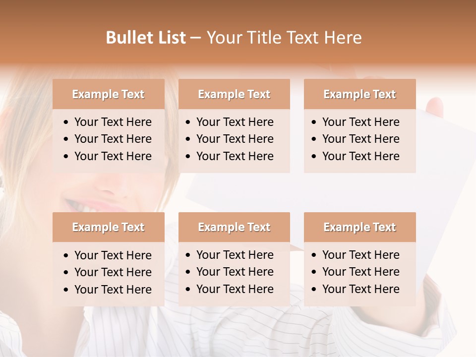 Caucasian Display Pretty PowerPoint Template