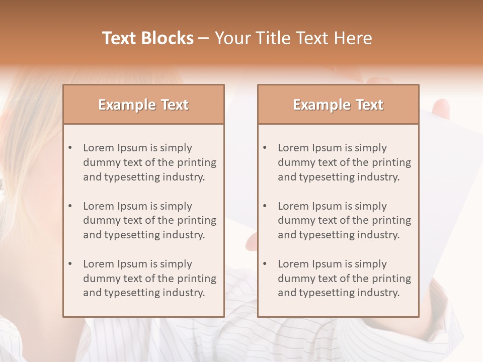 Caucasian Display Pretty PowerPoint Template