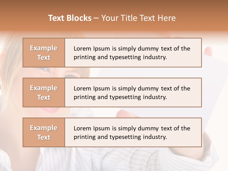 Caucasian Display Pretty PowerPoint Template