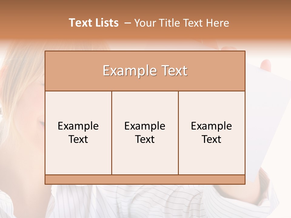 Caucasian Display Pretty PowerPoint Template