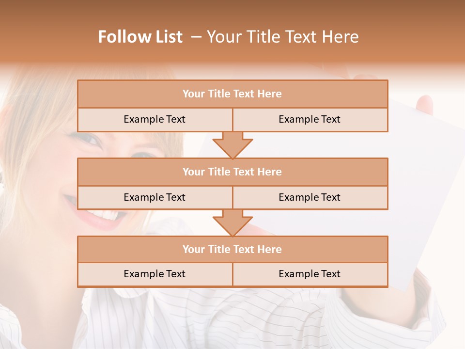 Caucasian Display Pretty PowerPoint Template