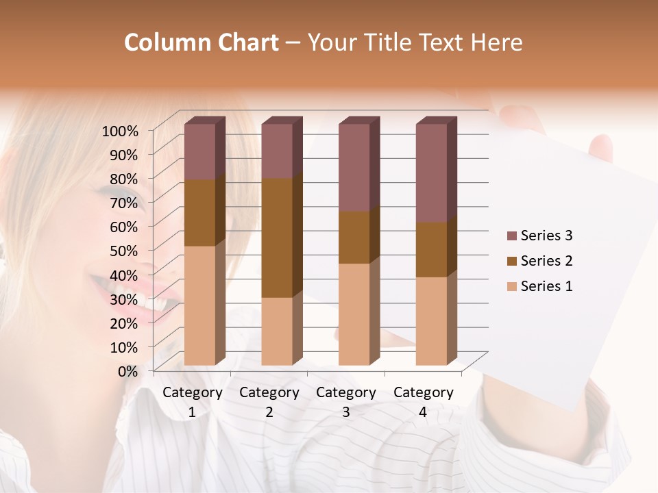 Caucasian Display Pretty PowerPoint Template