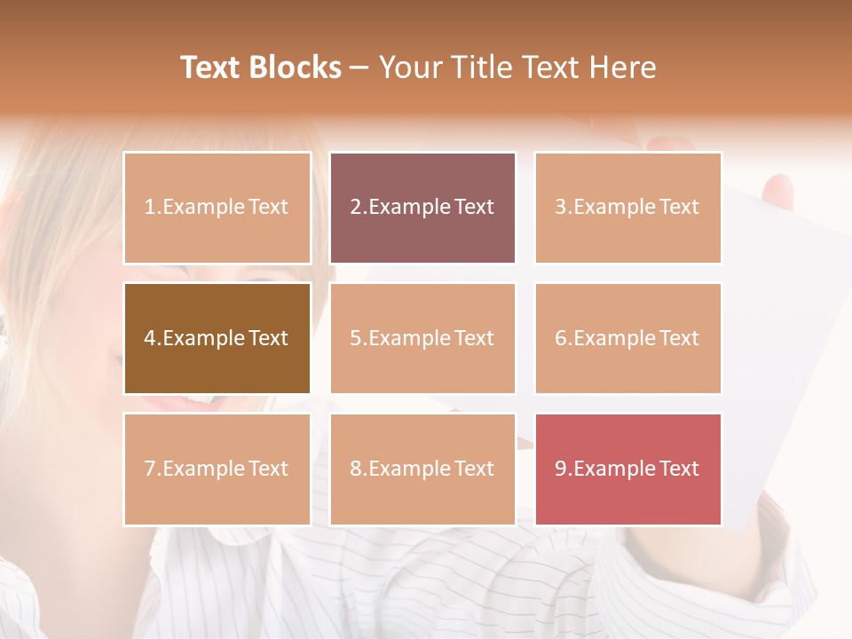 Caucasian Display Pretty PowerPoint Template