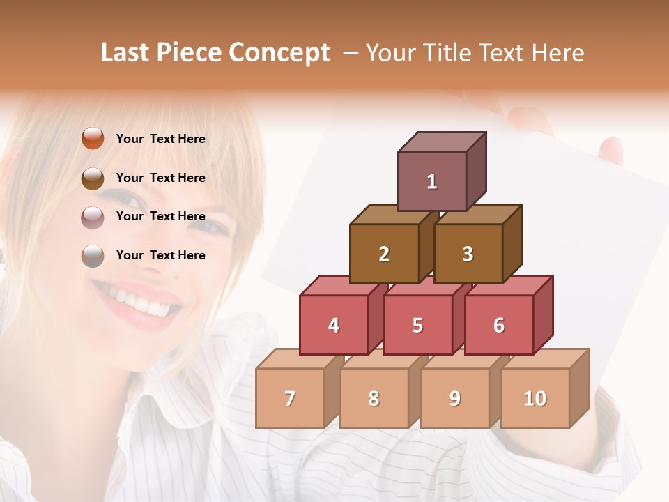 Caucasian Display Pretty PowerPoint Template