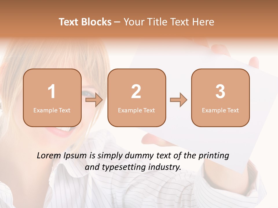 Caucasian Display Pretty PowerPoint Template