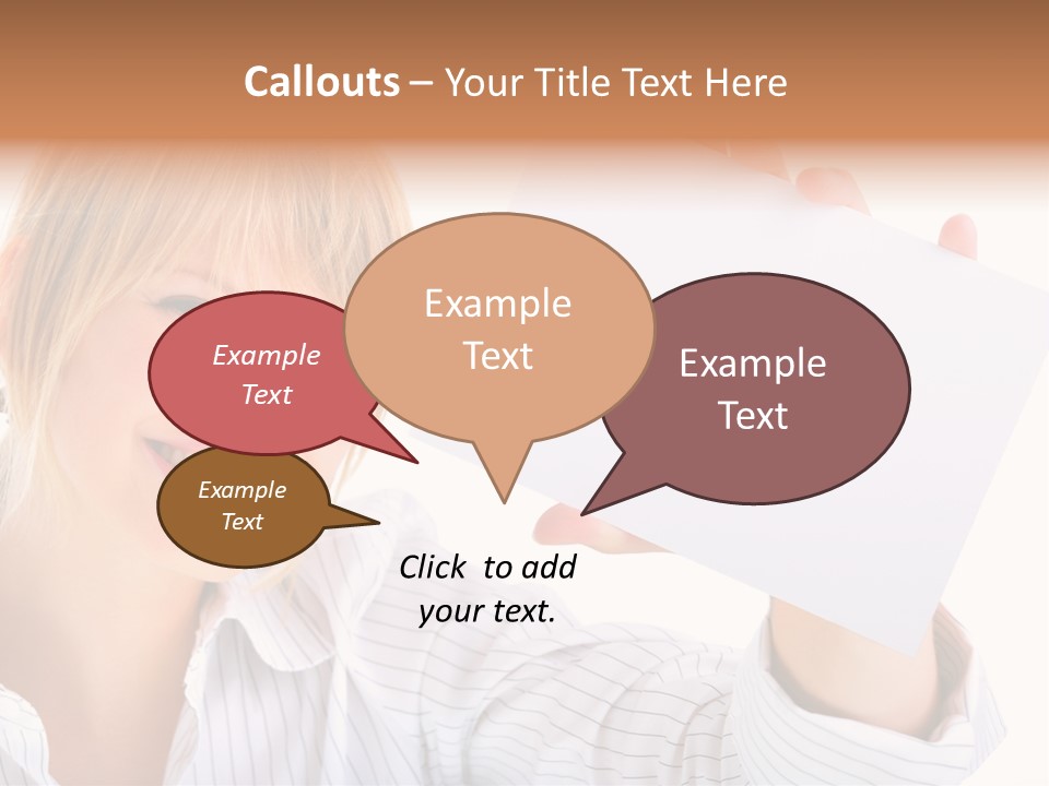 Caucasian Display Pretty PowerPoint Template