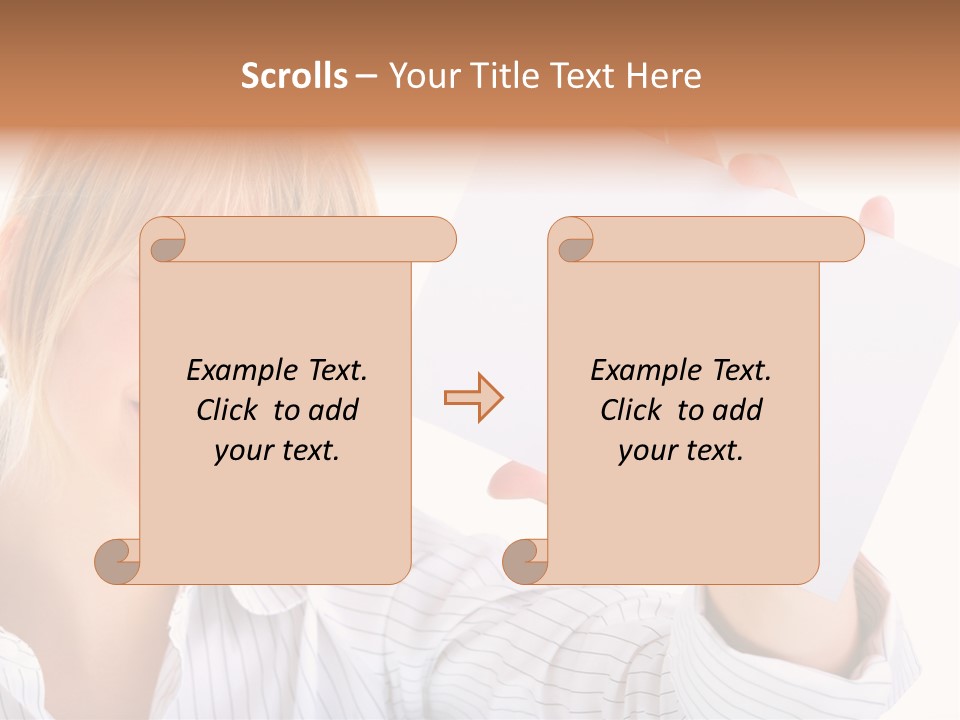 Caucasian Display Pretty PowerPoint Template