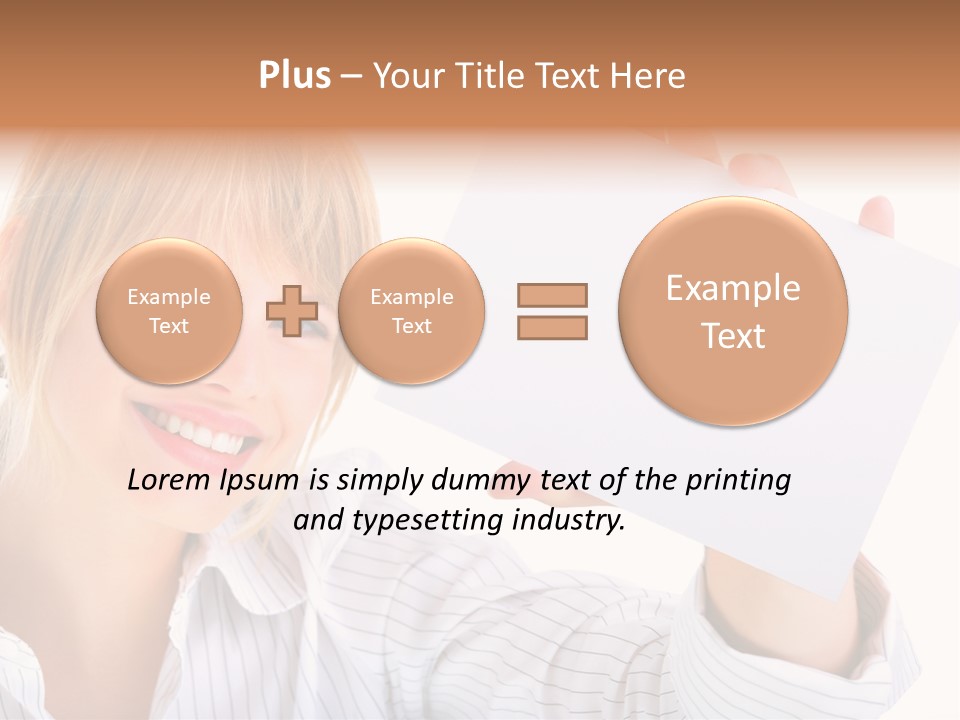 Caucasian Display Pretty PowerPoint Template