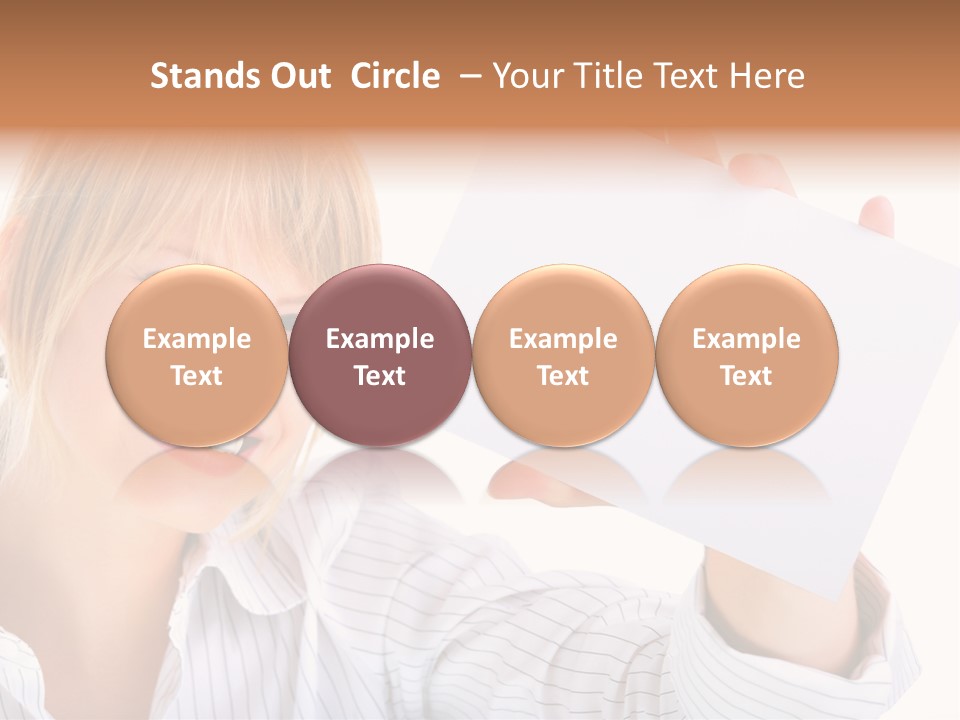 Caucasian Display Pretty PowerPoint Template