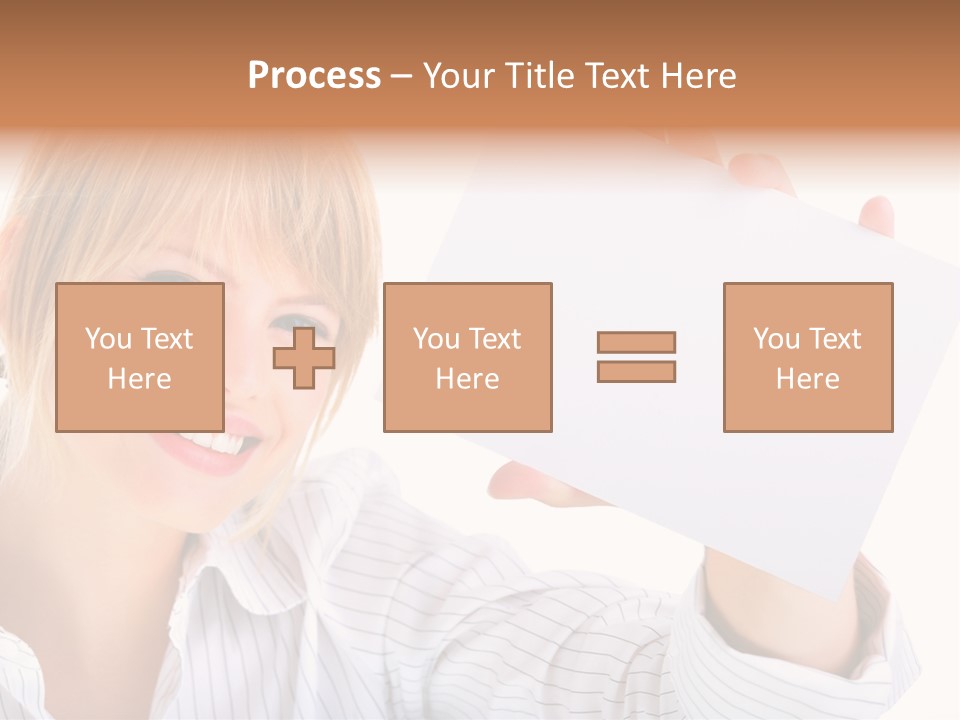 Caucasian Display Pretty PowerPoint Template