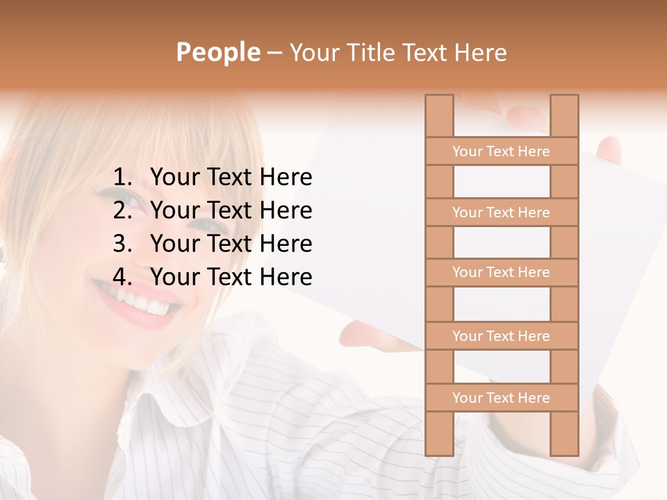 Caucasian Display Pretty PowerPoint Template