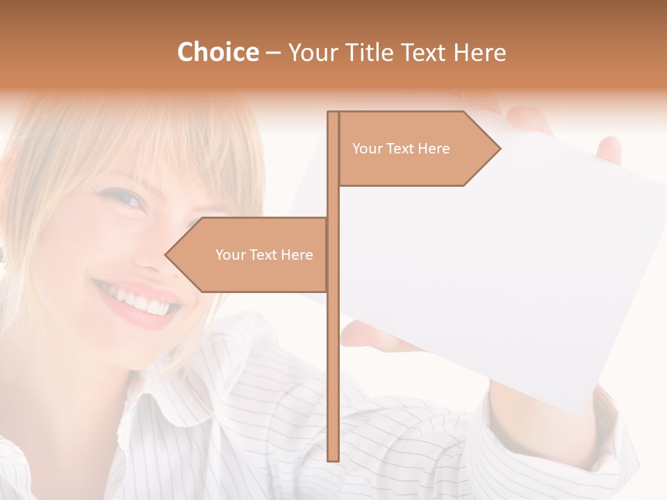 Caucasian Display Pretty PowerPoint Template