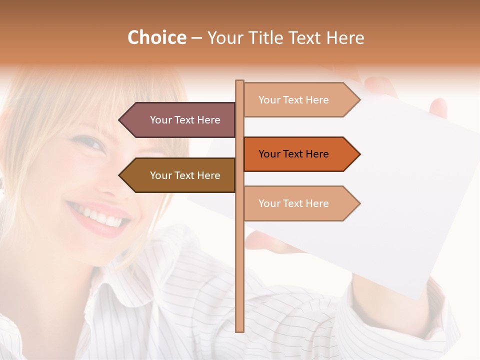 Caucasian Display Pretty PowerPoint Template