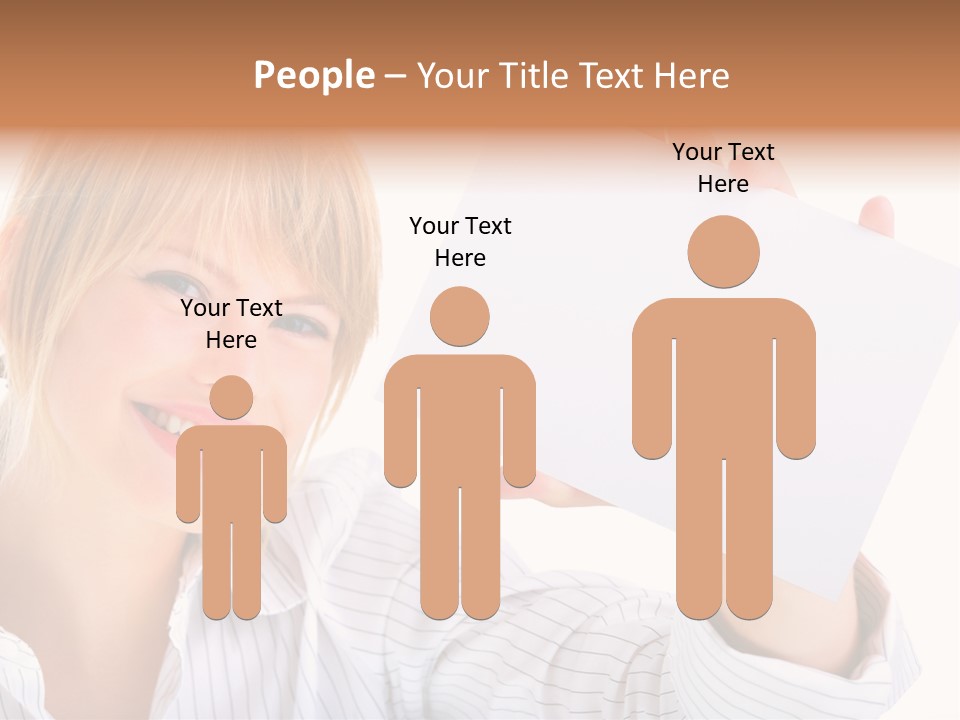 Caucasian Display Pretty PowerPoint Template