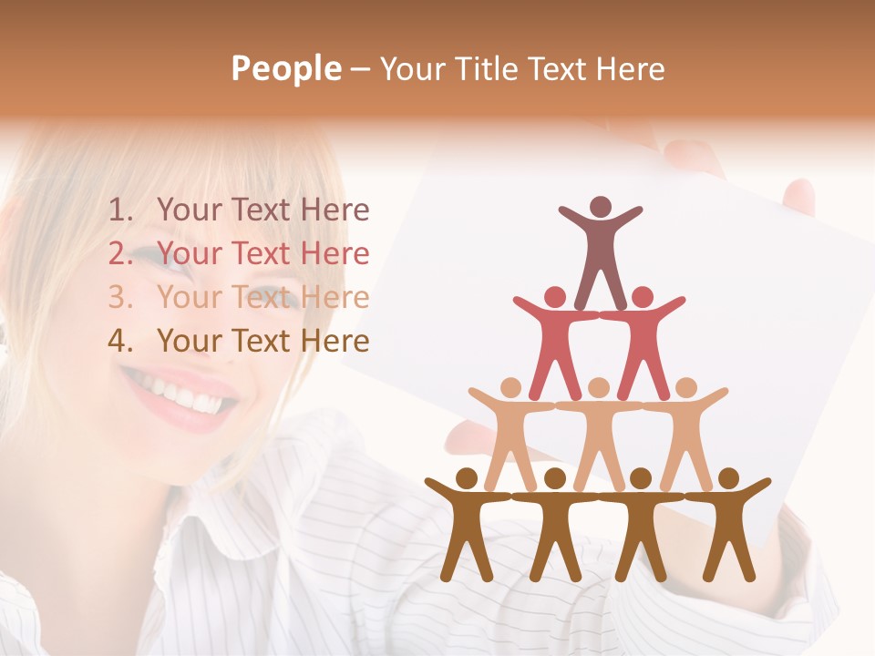 Caucasian Display Pretty PowerPoint Template