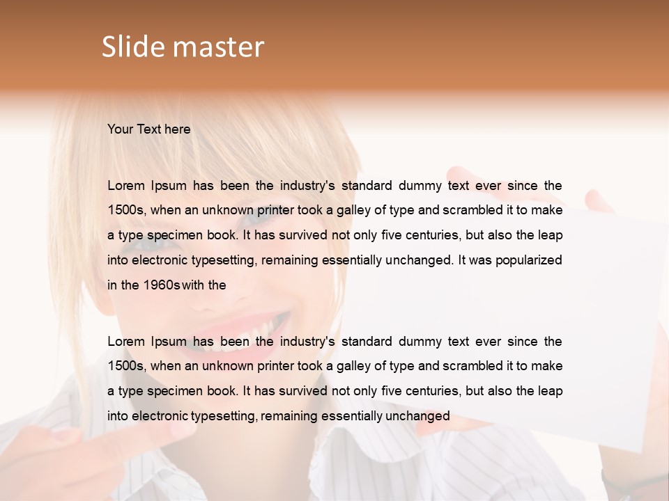 Hand White Holding PowerPoint Template