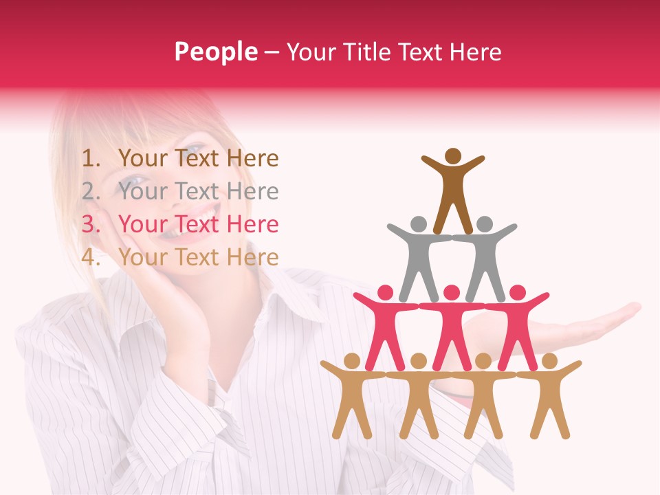 Friendly Corporation Caucasian PowerPoint Template