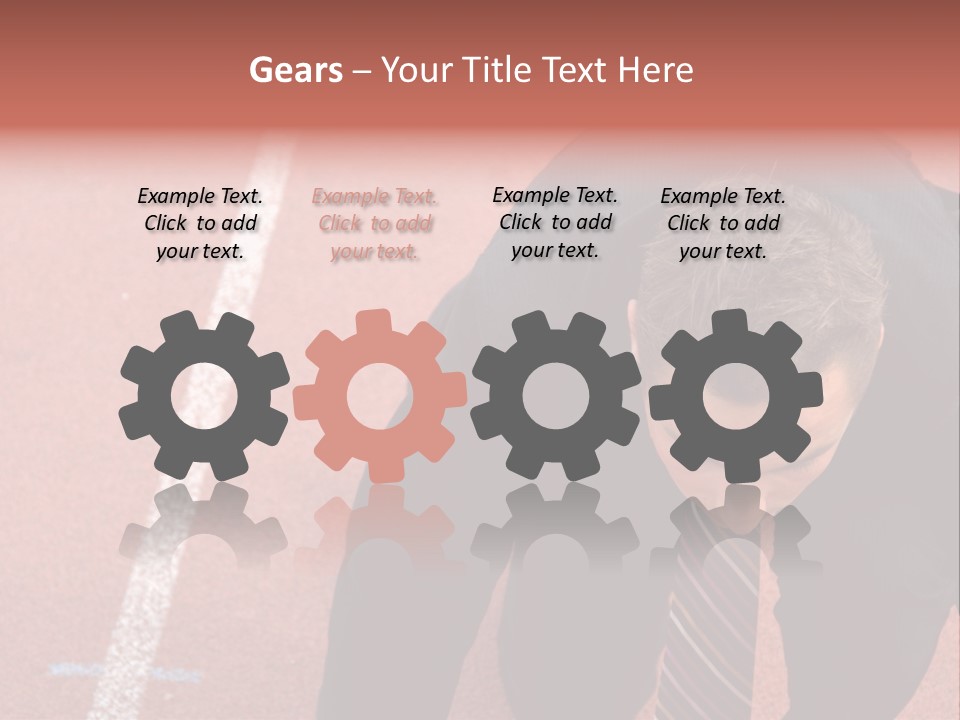 Course Sport Agressif PowerPoint Template