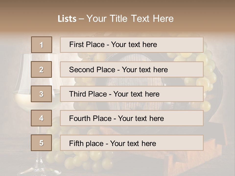 Bianco Fiera Grappolo PowerPoint Template